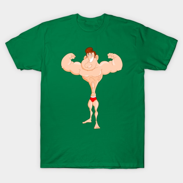 Muscle Man T-Shirt by DigiToonsTreasures